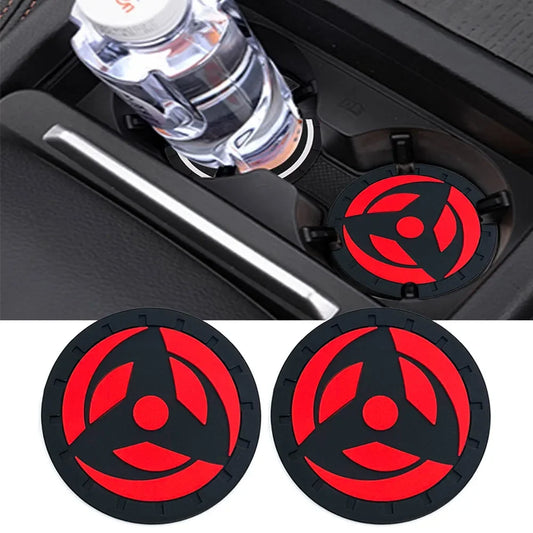 Silicone Car Cup Holder Coaster - Anti-Slip Non-Slip Mat Set of 2
