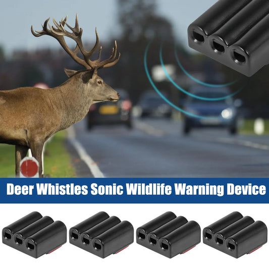 3-Hole Mini Deer Whistle - 4pcs Reusable Wildlife Alert