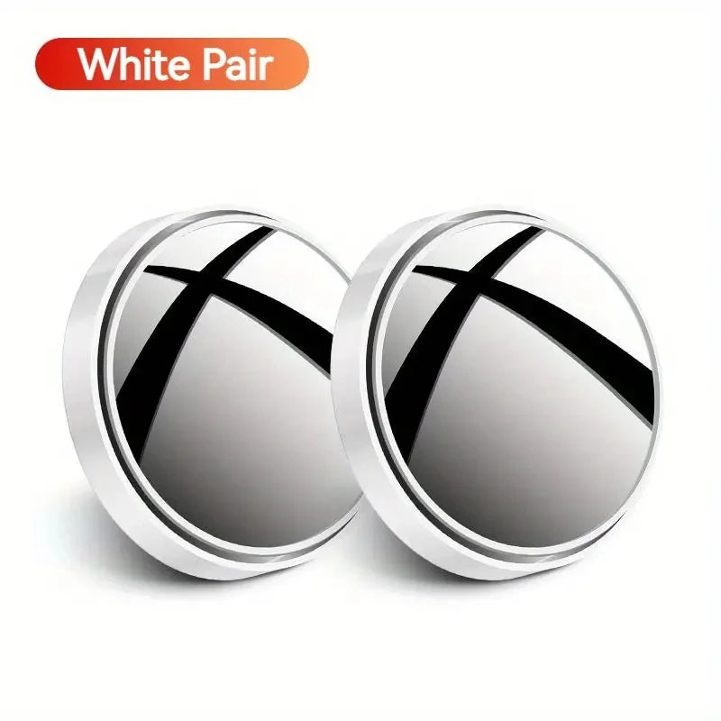 Blind Spot Mirror 360° Wide Angle Adjustable - Reversing Rearview Mirror Pair