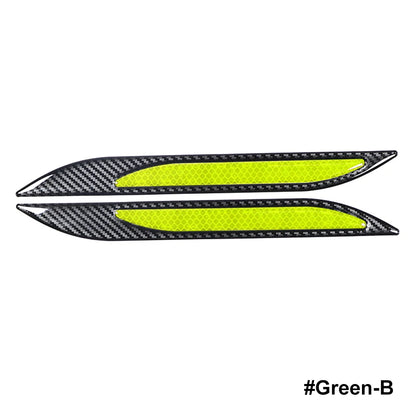 Carbon Fiber Bumper Protector Reflective Strips – Anti-Scratch Warning Stickers (2 pcs)