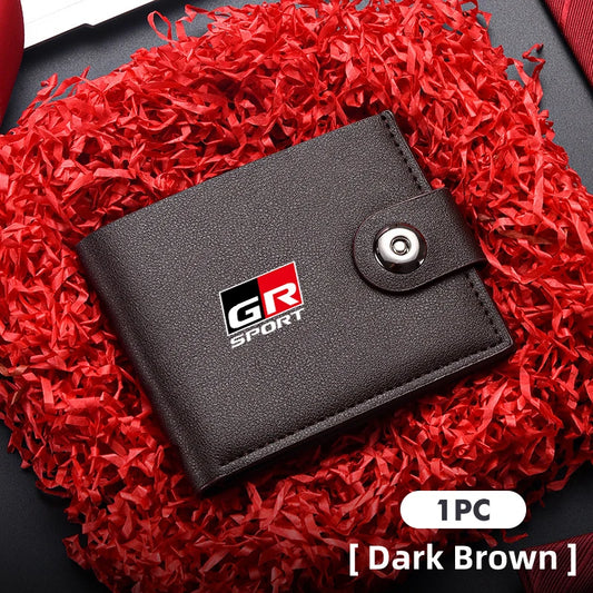 PU Leather Snap Button Wallet & Coin Purse – Classic Card Holder