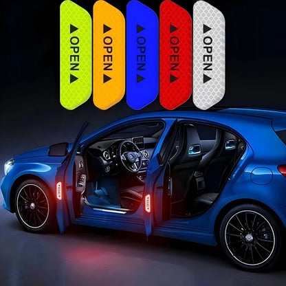 4PCS Car Reflective Sticker Waterproof Door Guard