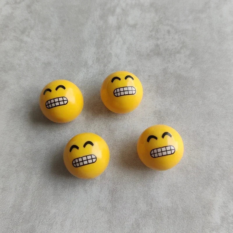 4Pcs/Set Smiley Ball Tire Valve Caps