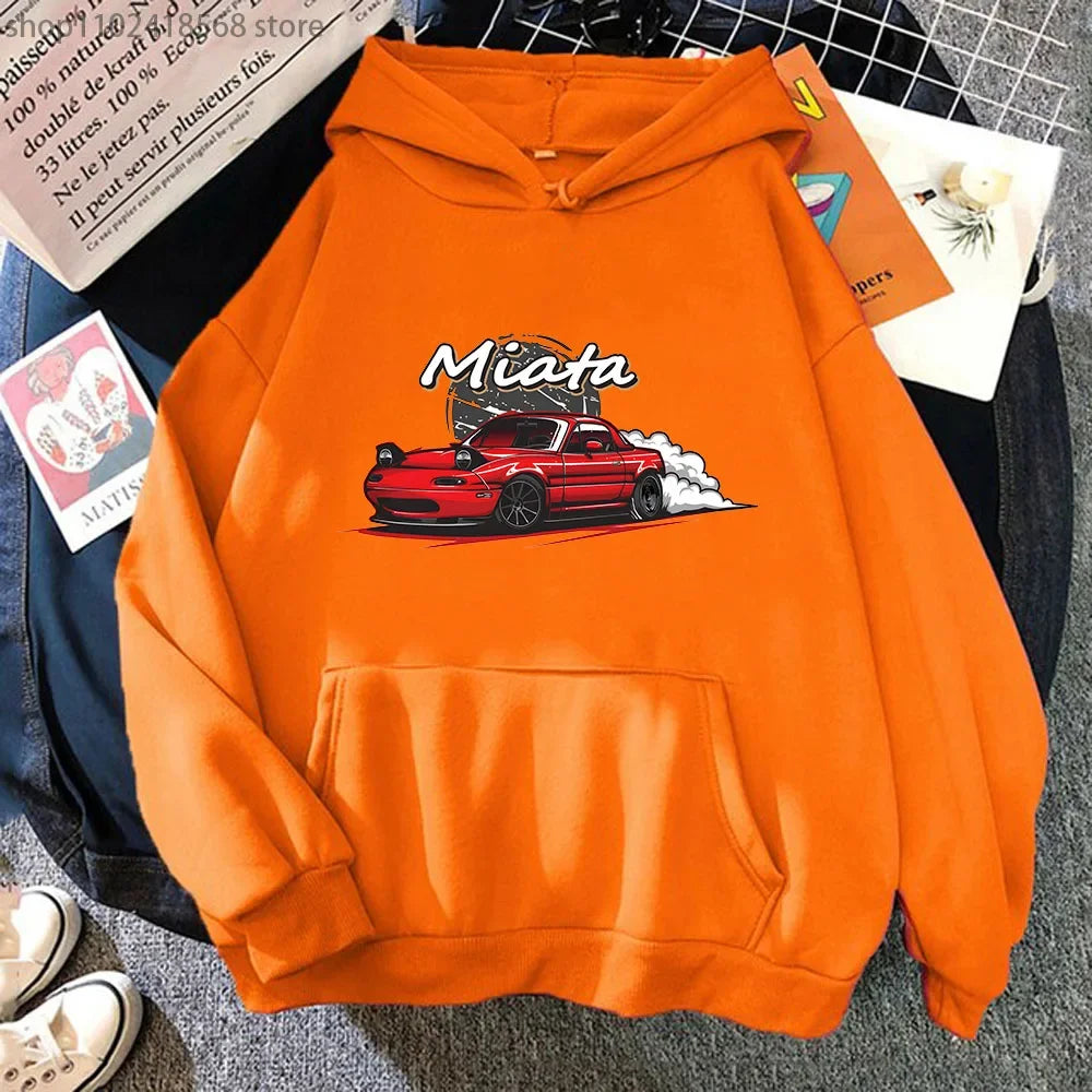 JDM Drift Culture Hoodie – Anime Car Print Unisex Sweatshirt