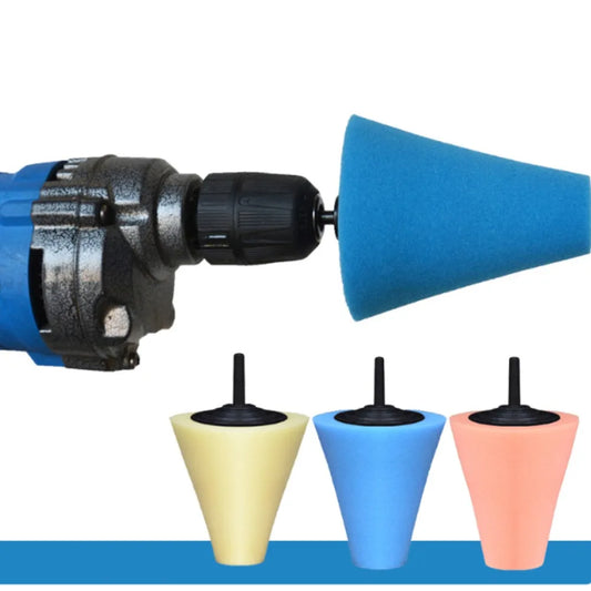 Sponge Polishing Cone Set – 3pcs Drill Buffing Pads