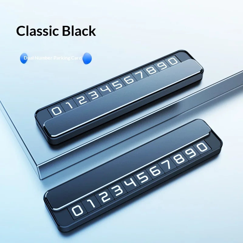 Dual Number Temporary Parking Card with Slide Cover