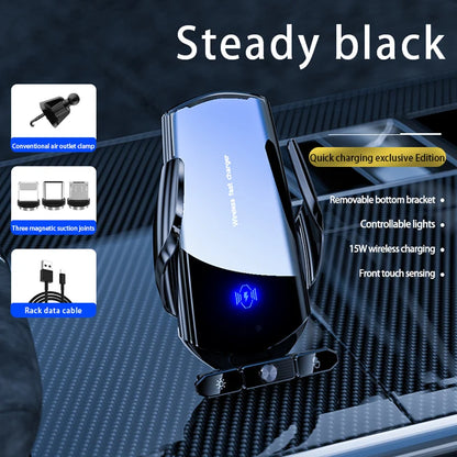 Magnetic Wireless Car Charger with Auto-Clamp & Infrared Sensor