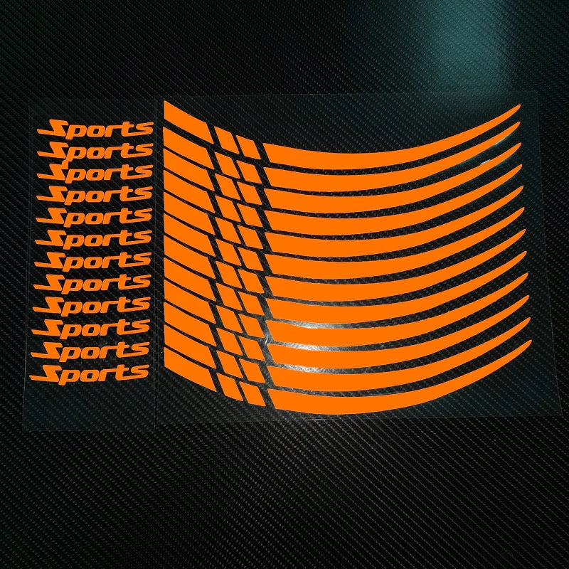 Motorcycle Wheel Rim Stripe Sticker – Reflective Decal Tape for 18-21 Inch Wheels