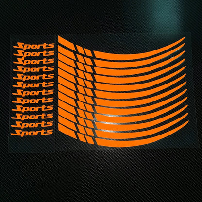 Motorcycle Wheel Rim Stripe Sticker – Reflective Decal Tape for 18-21 Inch Wheels