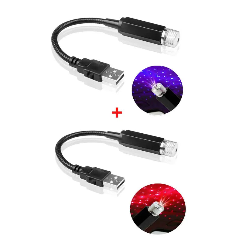 USB Starry Sky Car Roof Light Projector