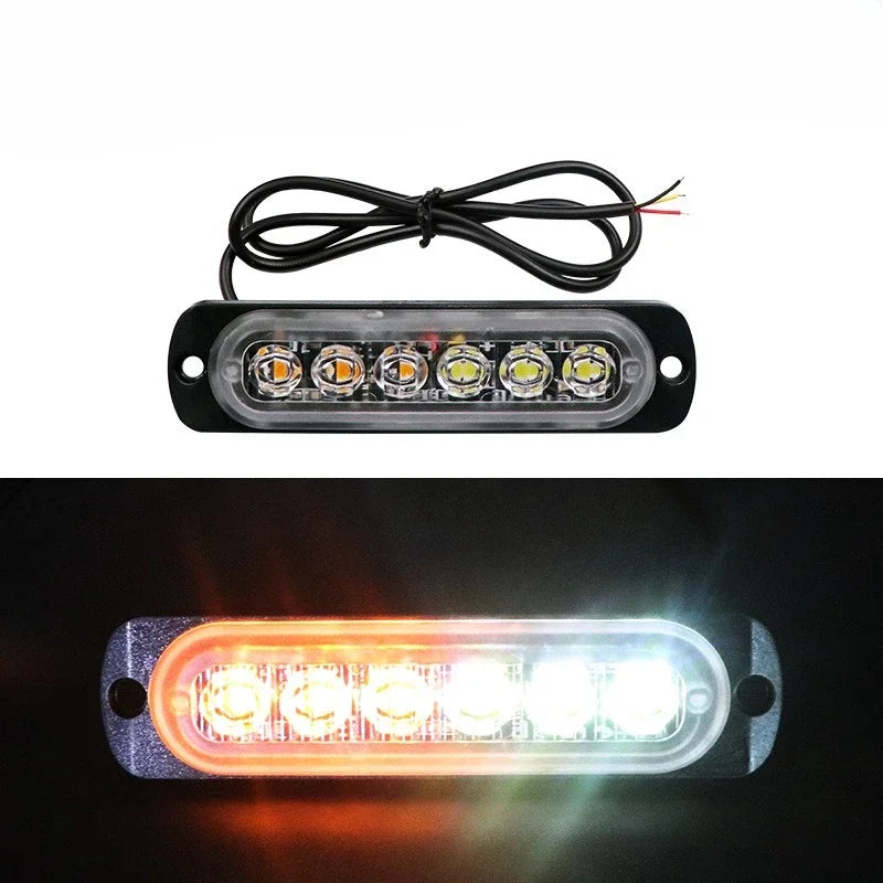 2-Piece LED Strobe Warning Light Kit 12V/24V