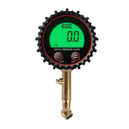 Heavy-Duty Digital Tire Pressure Gauge – 3–255 PSI Brass & Steel with Air Bleeder