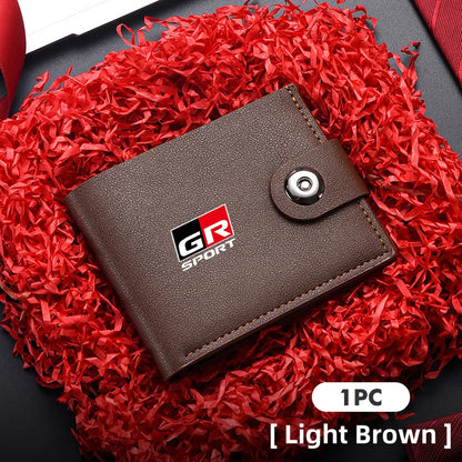PU Leather Snap Button Wallet & Coin Purse – Classic Card Holder