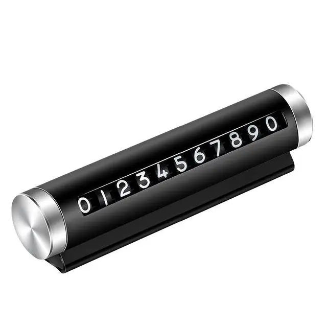 Roller Temporary Parking Card with Aluminum Shell & Rotating Digits