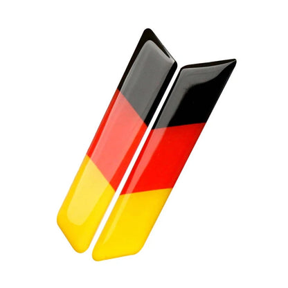Car Seat Adjustment Knob Trim Stickers – Germany Flag Style Door Interior (2 pcs)