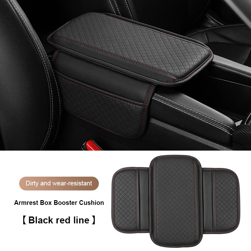 Car Armrest Cushion – Center Console Pad with Storage Pocket