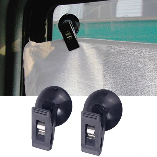 Car Window Suction Clips - Sunshade Holder Pair