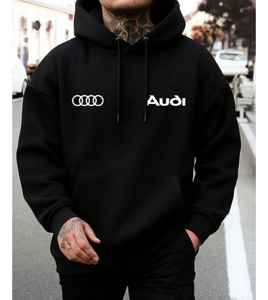 Automotive Print Cotton Hoodie