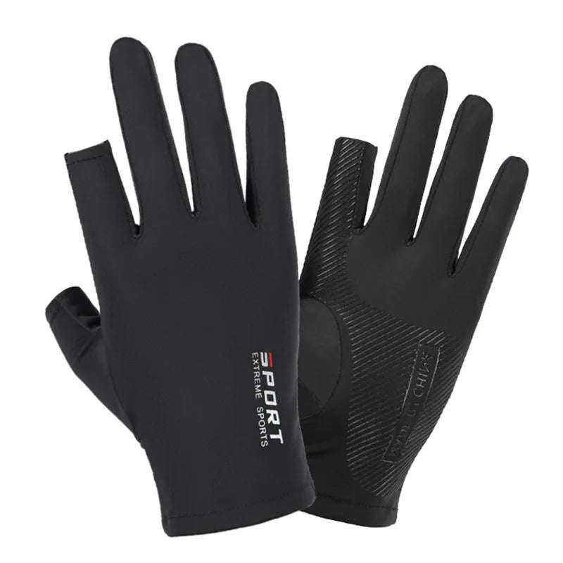 Ice Silk Driving Gloves – UV Protection, Anti-Slip, Unisex