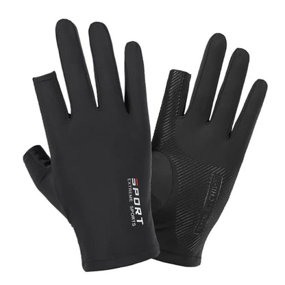 Ice Silk Driving Gloves – UV Protection, Anti-Slip, Unisex