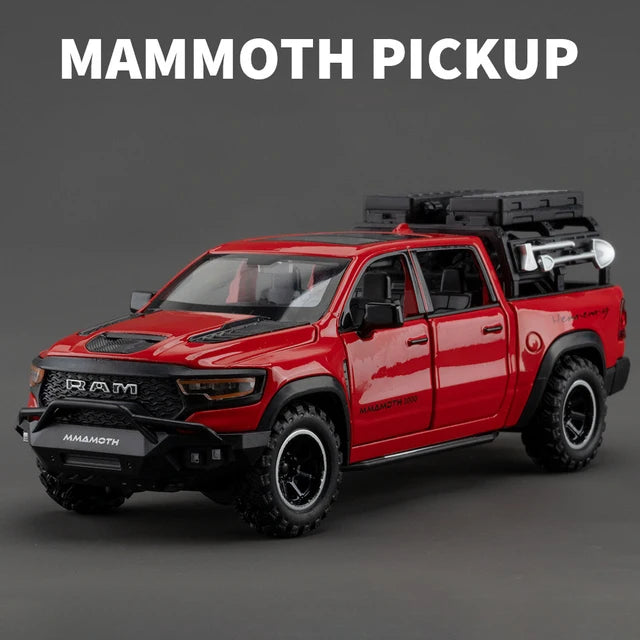1:32 Scale Pickup Truck Alloy Diecast Model with Sound & Light Pull Back