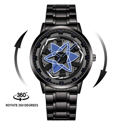 Drehendes Geometrisches Zifferblatt Armbanduhr