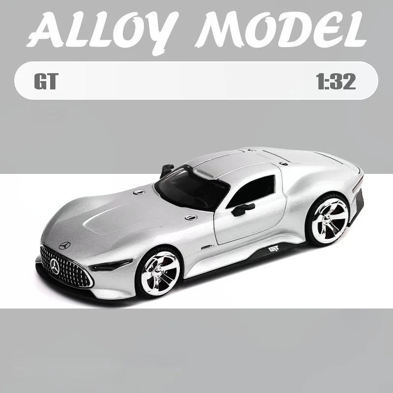 1:32 GT Diecast Metal Model Car with Sound & Light – Collectible