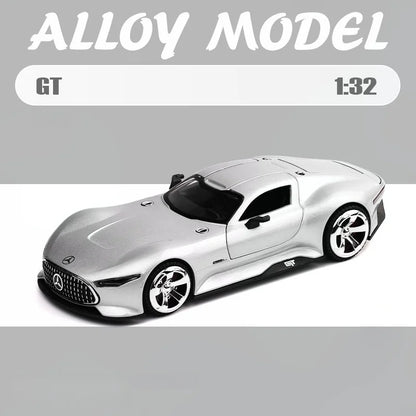 1:32 GT Diecast Metal Model Car with Sound & Light – Collectible