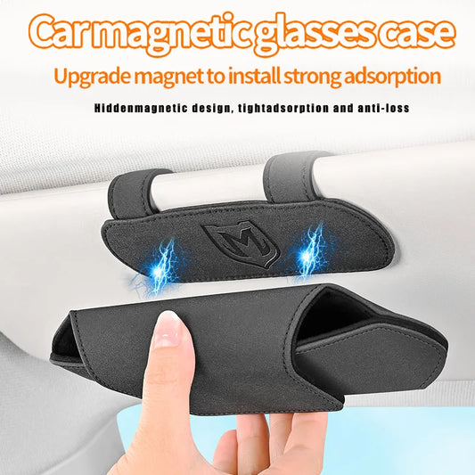 Magnetic Car Glasses Case | Sun Visor Holder