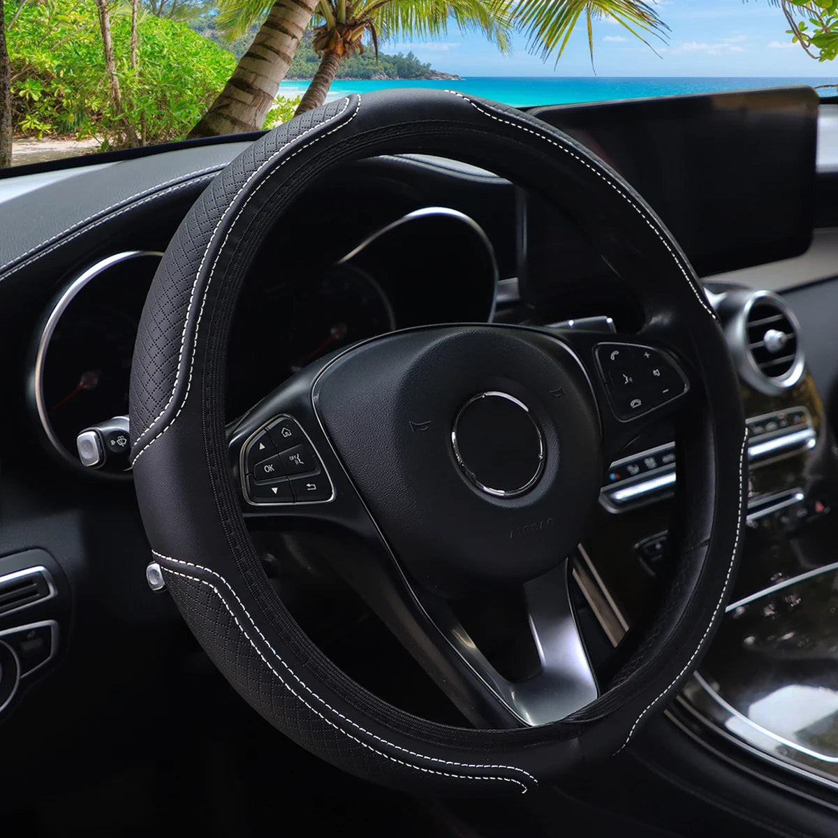 Universal Stretch Steering Wheel Cover