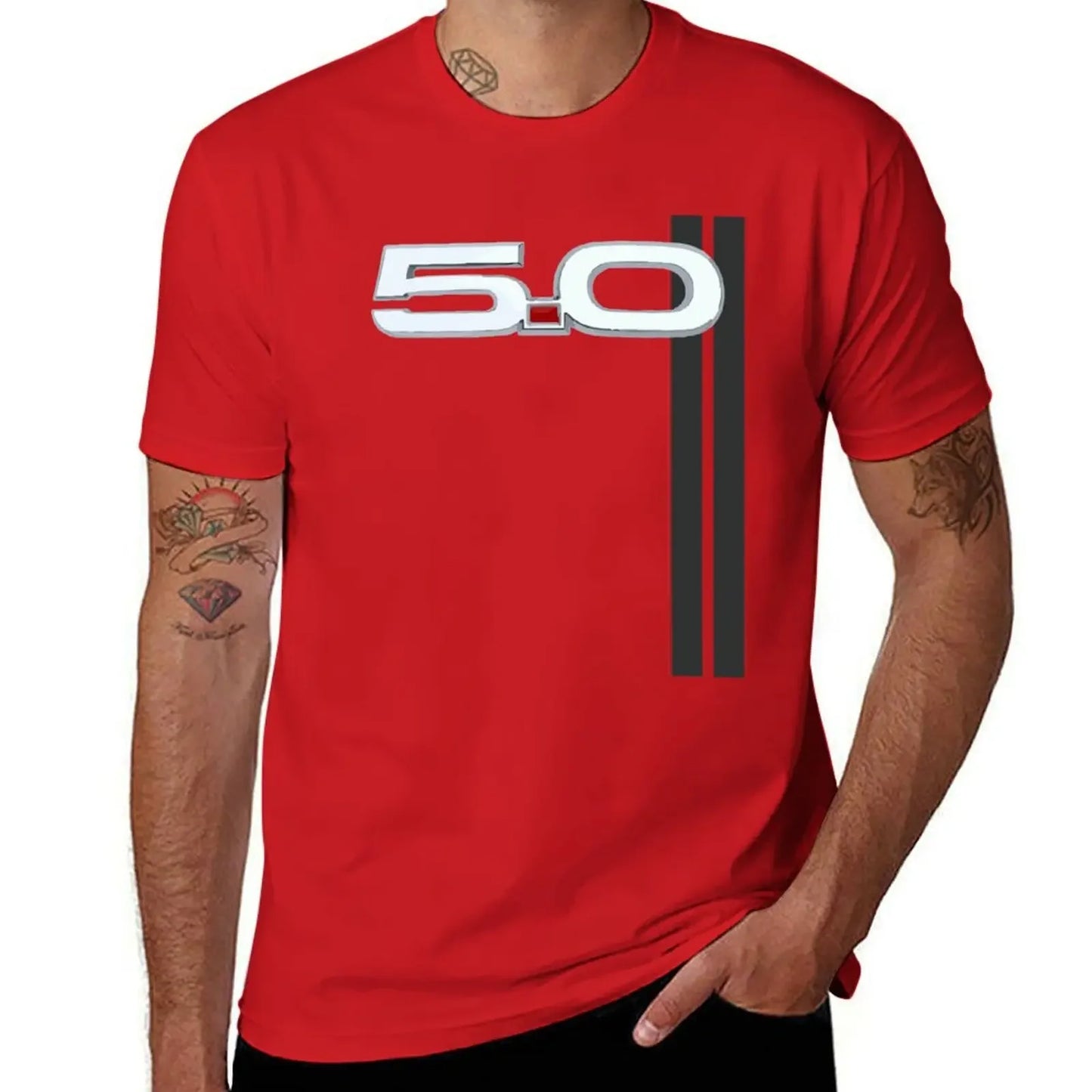 Racing Stripes Graphic T-Shirt | V8 GT Muscle Car Tee