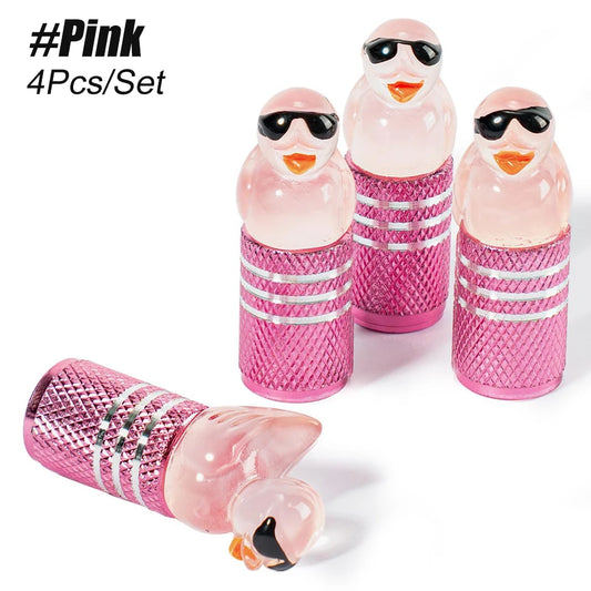Duck Valve Stem Caps for Cars - Cute Tire Valve Covers Set of 4