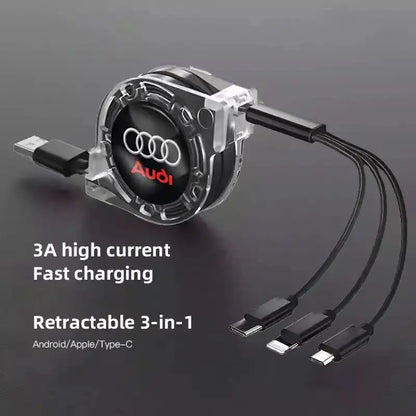 3-in-1 Retractable Fast Charging Cable