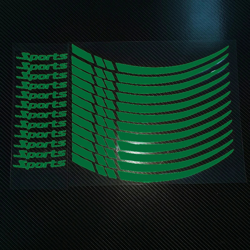 Motorcycle Wheel Rim Stripe Sticker – Reflective Decal Tape for 18-21 Inch Wheels