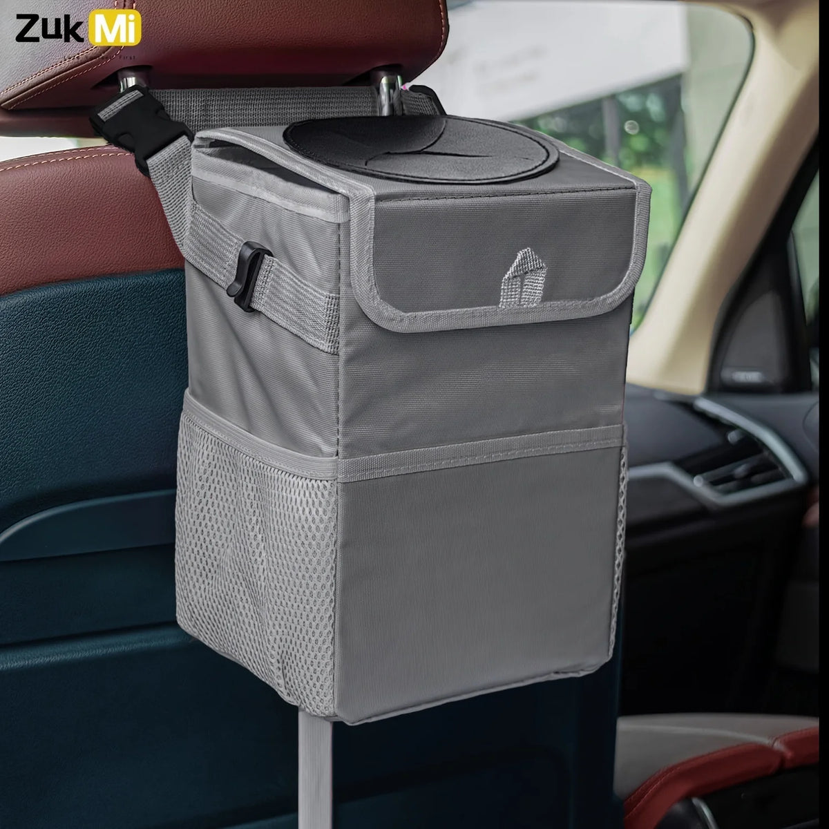 Collapsible Car Trash Can with Lid | Oxford Cloth