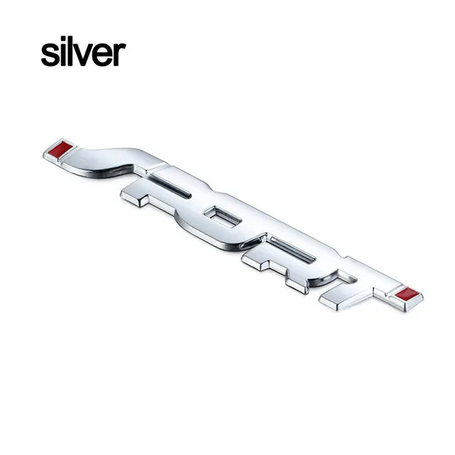 3D Chrome Metal Sport Letter Emblem Badge Sticker – Car Trunk Decal