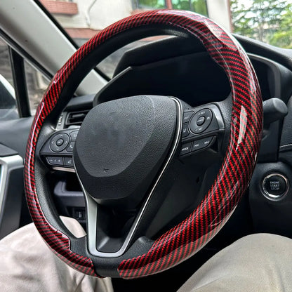 Carbon Fiber Laser Steering Wheel Cover – Anti-Slip