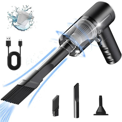 9000Pa Wireless Car Vacuum Cleaner with Blow Function & 4 Attachments
