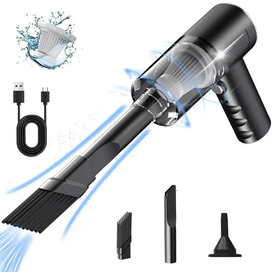 9000Pa Wireless Car Vacuum Cleaner with Blow Function & 4 Attachments