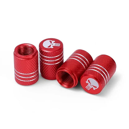 4Pcs/Lot Skull Tire Stem Air Valve Caps
