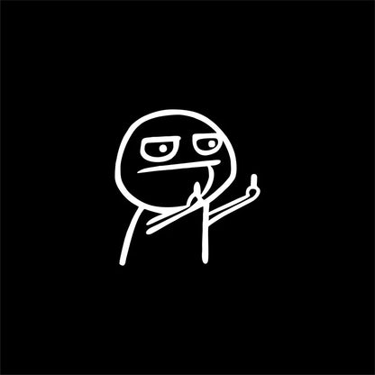 Funny Middle Finger Reflective Car Sticker – Vinyl Decal