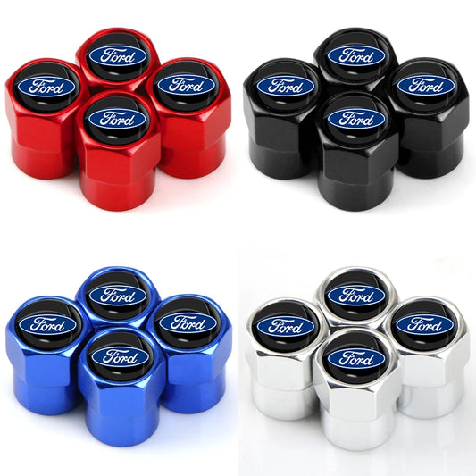 Metal Tire Valve Stem Caps – Set of 4 | Water Resistant | 8 Colors