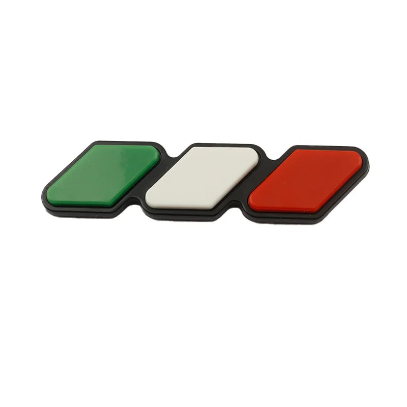 3D Tri-Color Front Grille Emblem Sticker – Car Badge Decal