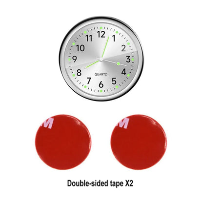 Mini Car Clock – Stick-On Quartz with Sapphire Glass & Luminous Dial
