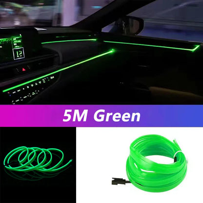 5m Neon EL Wire Car Interior Light – USB Ambient Atmosphere Strip (DIY)