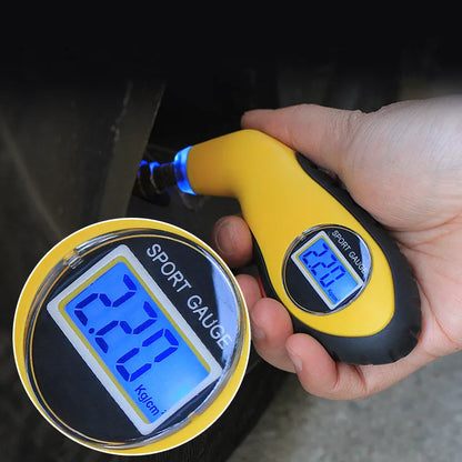 Portable Tire Pressure Gauge – Mini LCD Digital Meter for Cars & Motorcycles