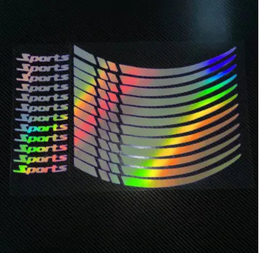 Motorcycle Wheel Rim Stripe Sticker – Reflective Decal Tape for 18-21 Inch Wheels