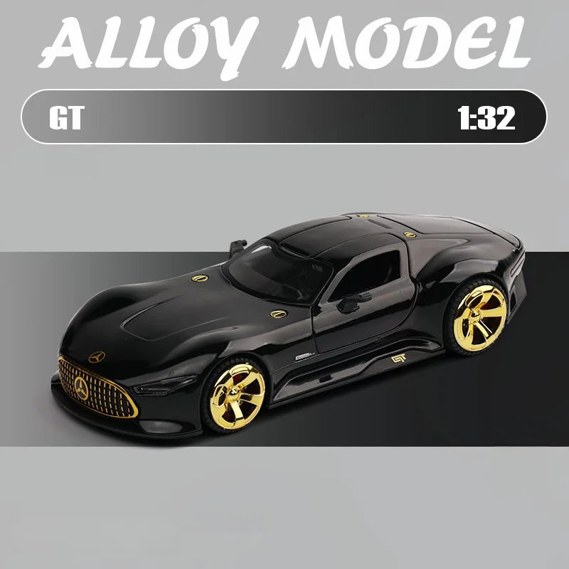 1:32 GT Diecast Metal Model Car with Sound & Light – Collectible