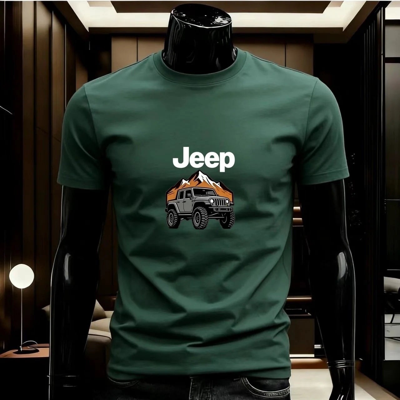 Off-Road Print Cotton T-Shirt – Men's Casual Summer Tee