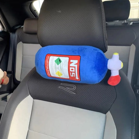 NOS Bottle Car Headrest Pillow – JDM Plush Neck Cushion